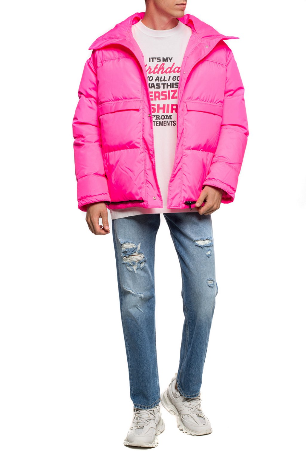 Neon Down jacket with adjustable length VETEMENTS - Vitkac KR